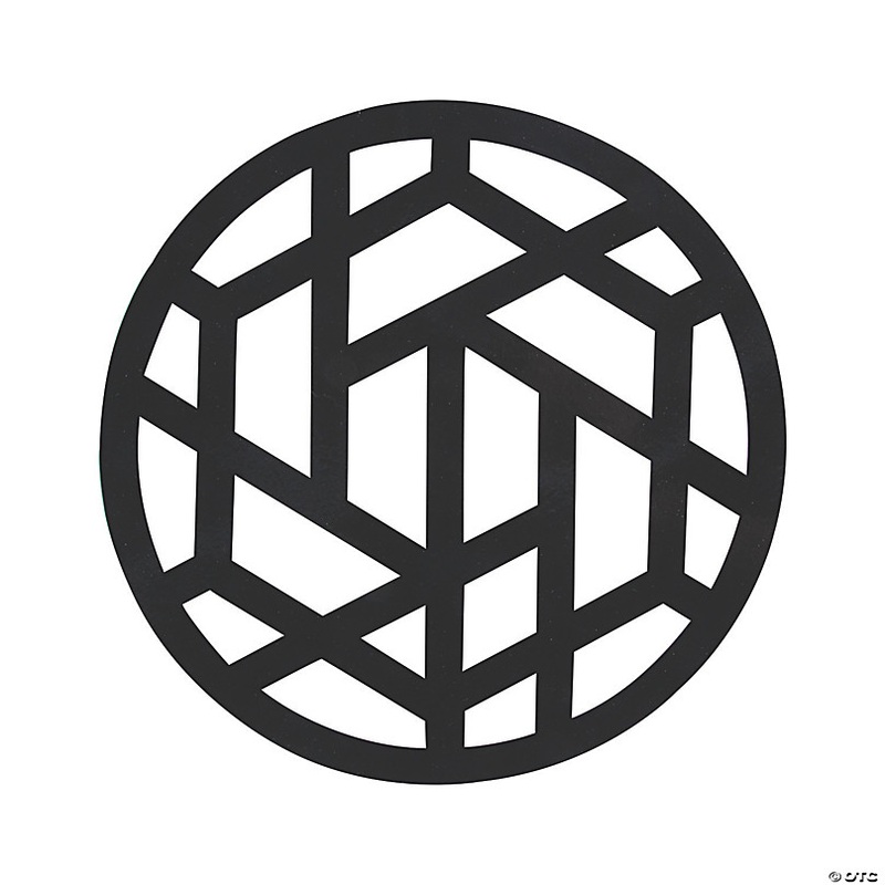 Black Laser-Cut Charger Placemats - 24 Pc.