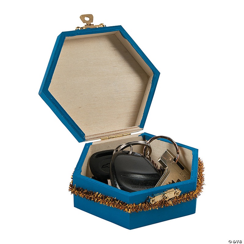 DIY Unfinished Wood Hexagon Box - 12 Pc.