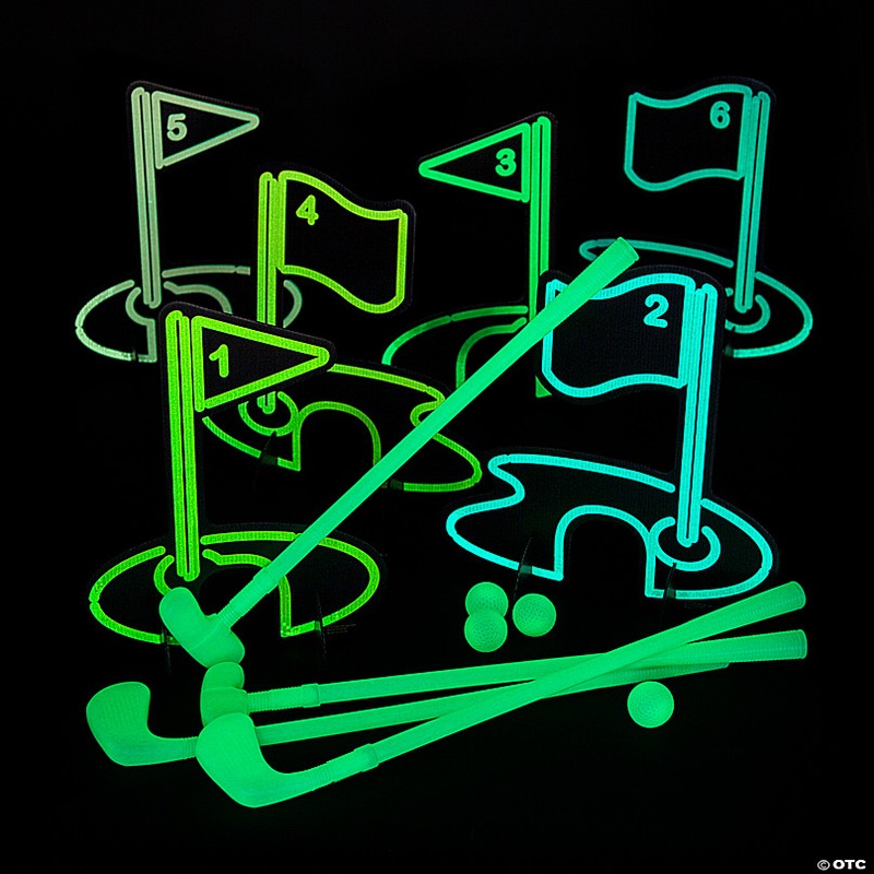 Glow-in-the-Dark Mini Golf Course Game for 4