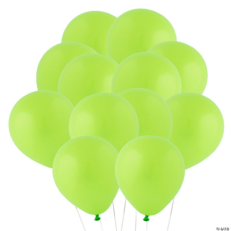 Lime Green 5 Latex Balloons - 24 Pc.