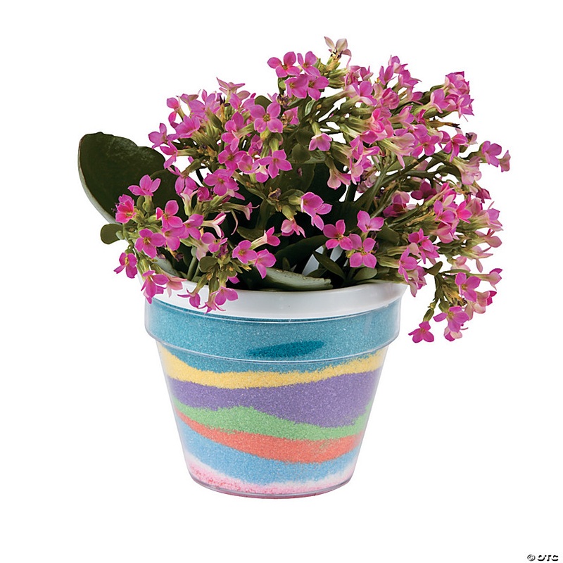Sand Art Flower Pots - 12 Pc.