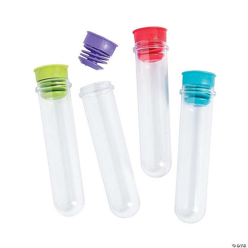 Science Party Test Tube BPA-Free Plastic Favor Containers - 12 Pc.
