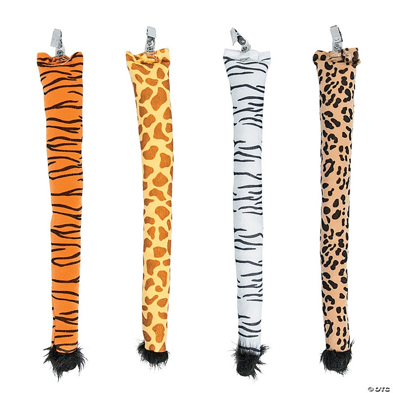 Wildlife Safari Stuffed Animal Tails - 4 Pc.