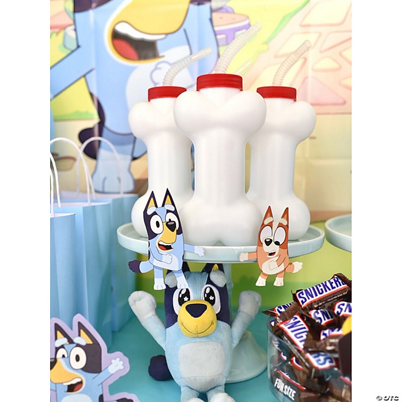 14 oz. Dog Bone Reusable BPA-Free Plastic Cups with Lids &  Straws - 12 Ct.