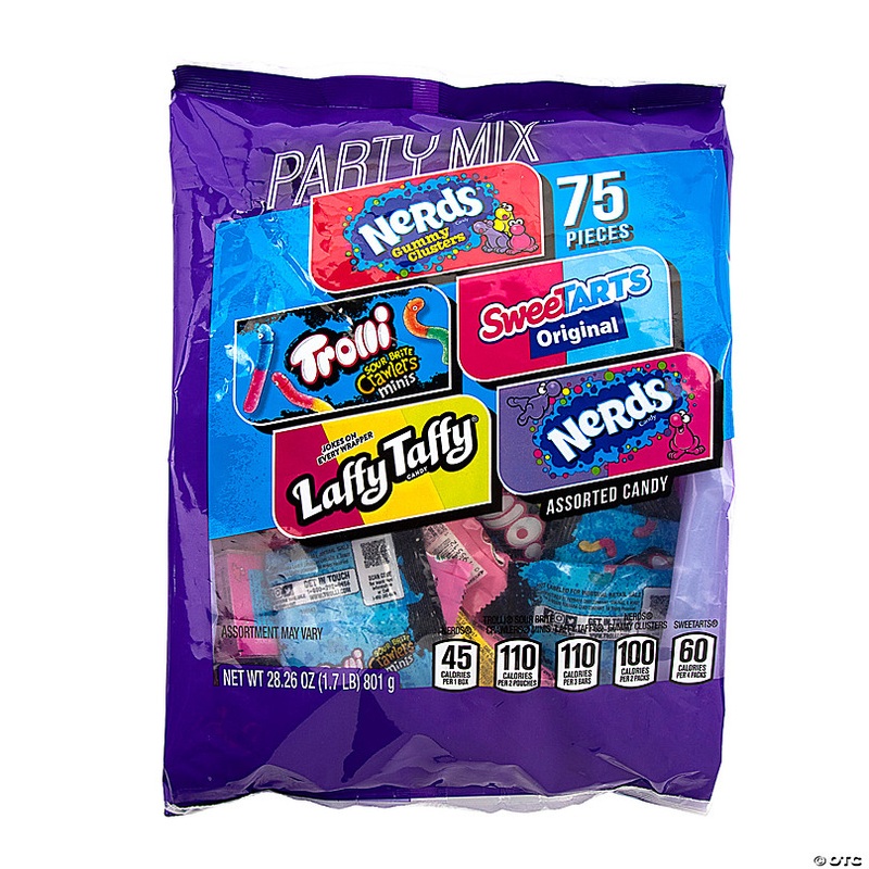 28.26 oz. Party Mix Snack Size Fruit Candy Bag - 75 Pc.