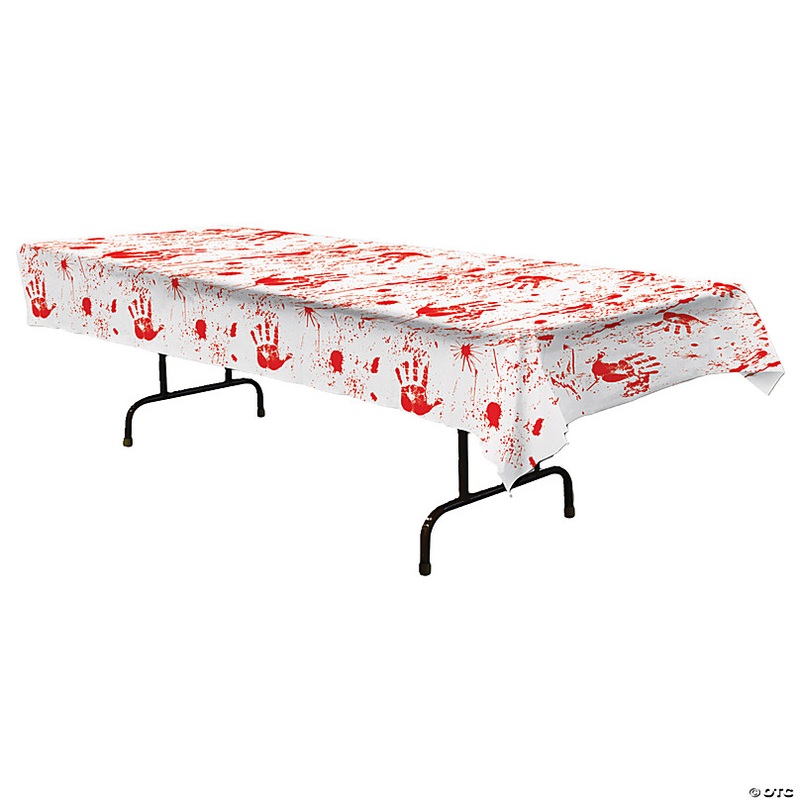 54 x 108 Bloody Handprints Tablecover