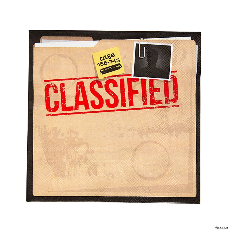 6 1/2 Murder Mystery Party Disposable Paper Luncheon Napkins - 16 Ct.
