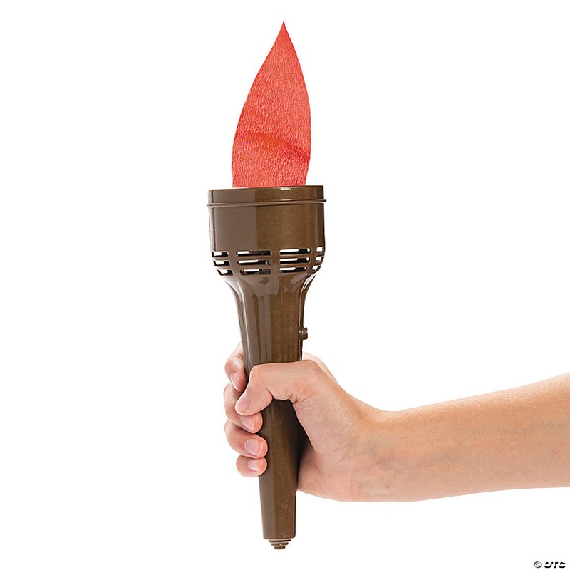 8 Flaming Torch Plastic Light with Flickering Flame
