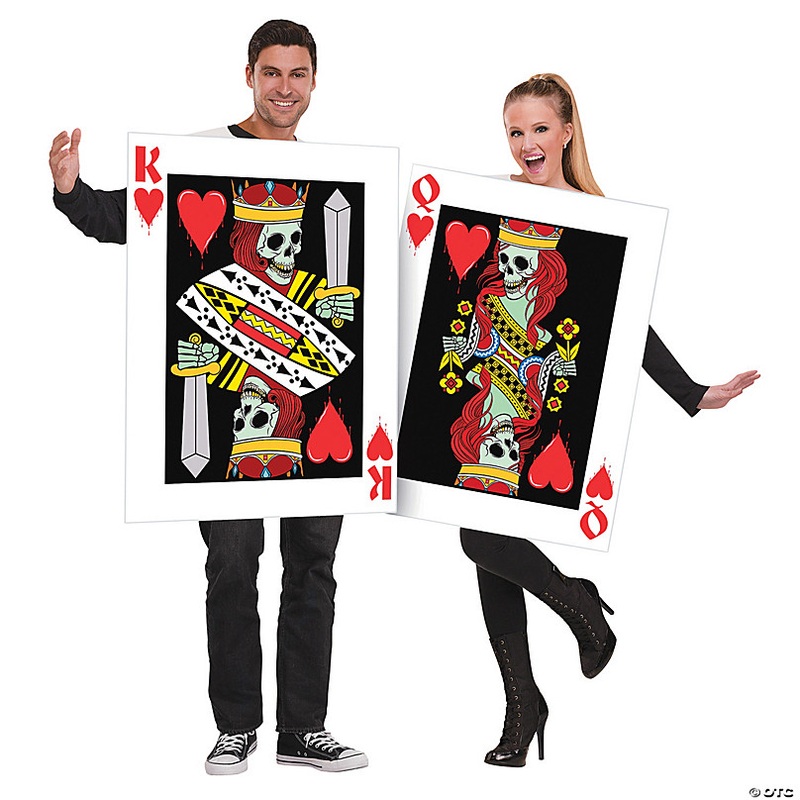 Adults King and Queen of Hearts Couples Costumes