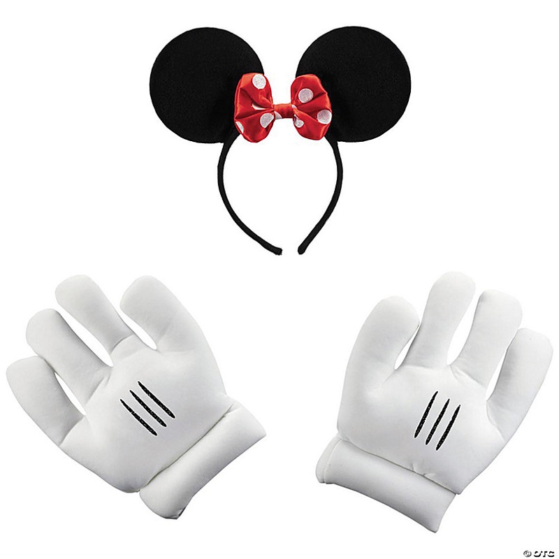 Adults Minnie Mouse Ears Gloves Kit