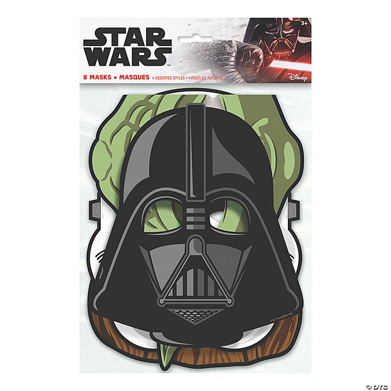Classic Star Wars Party Masks - 8 Pc.