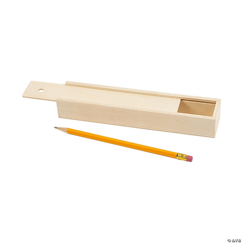 DIY Unfinished Wood Pencil Boxes - 12 Pc.