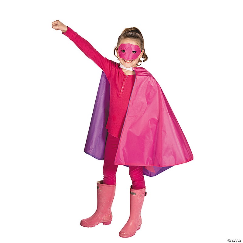 Girl's Superhero Cape & Mask