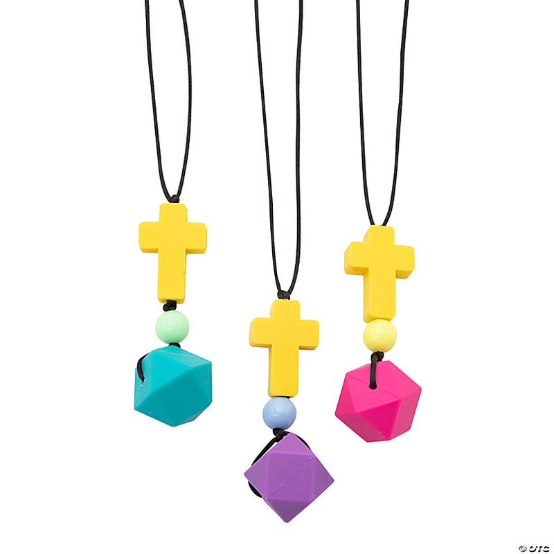 Glow-in-the-Dark Religious Be the Light Sensory Necklaces - 12 Pc.