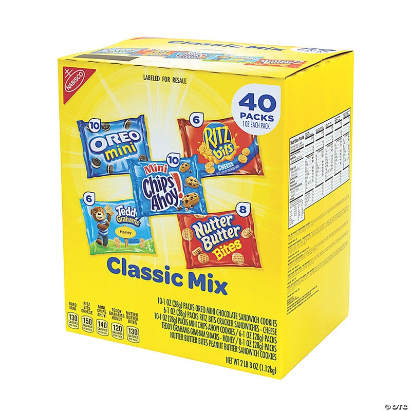 NABISCO Cookie & Cracker Classic Mix Variety - 40 Pieces
