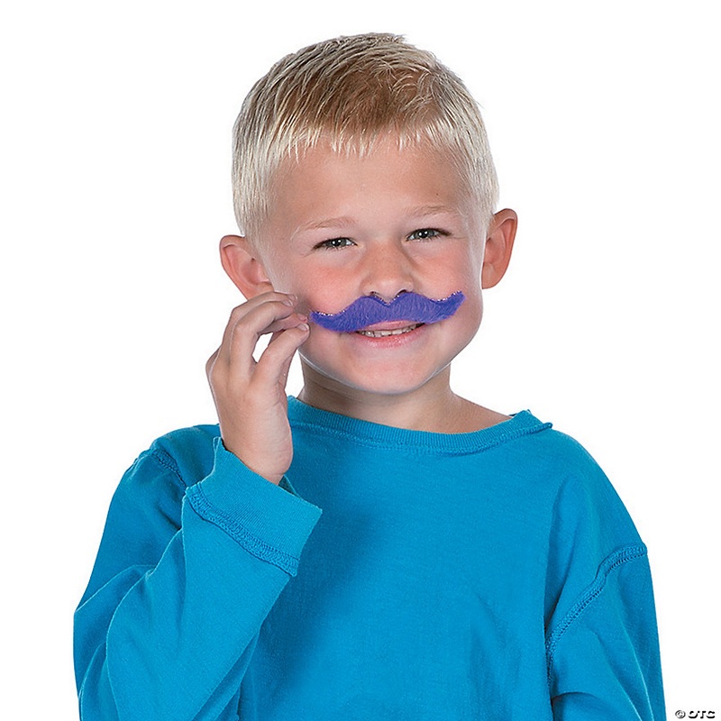 Neon Mustaches- 12 Pc.