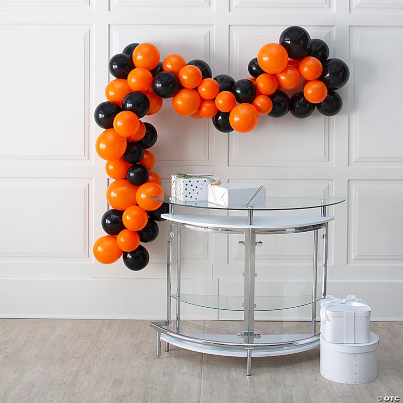Orange & Black Latex Balloon Garland Kit - 291 Pc.