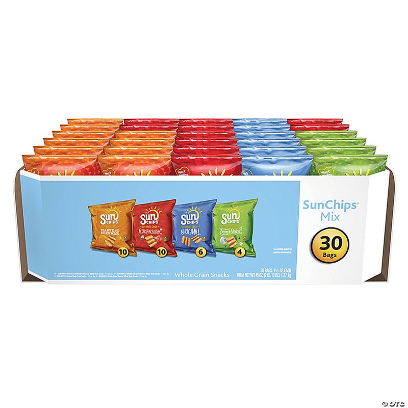 SUNCHIPS Multigrain Chips Variety Mix, 1.5 oz, 30 Count