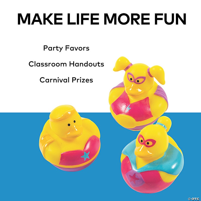 Superhero Girl Rubber Ducks - 12 Pc.