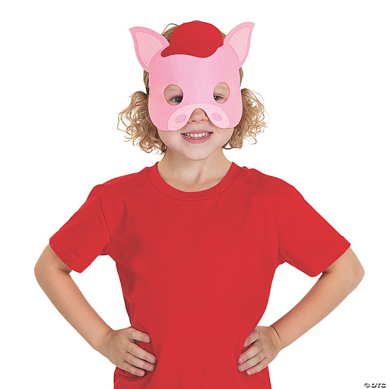 Three Little Pigs & Big Bad Wolf Masks - 4 Pc.