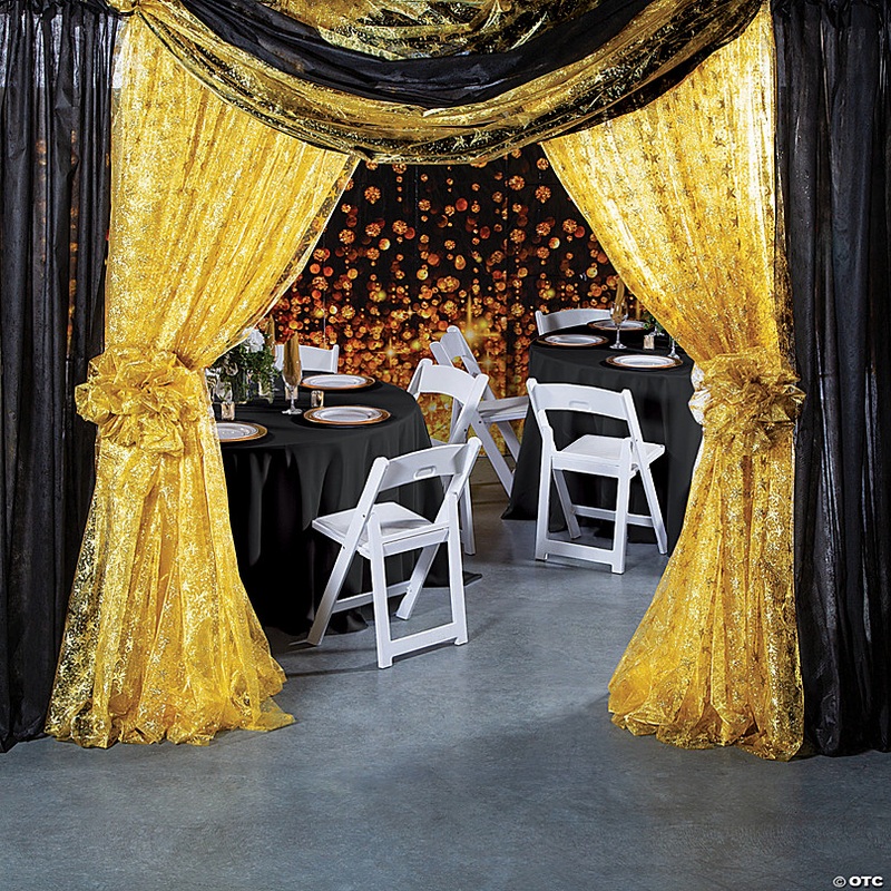 100 Ft. x 3 Ft. Solid Black Fabric Gossamer Roll Decorating Drape