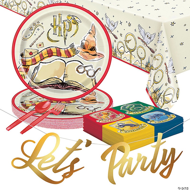 106 Pc. Harry Potter Party Disposable Tableware Kit for 24 Guests
