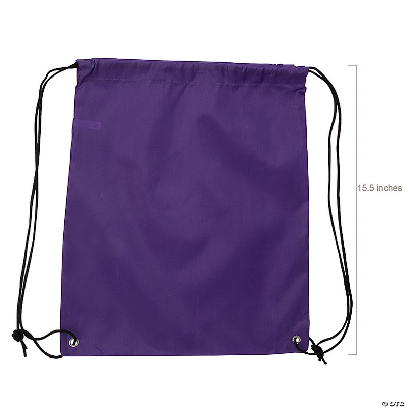 12 3/4 x 15 1/2 Large Purple Drawstring Bags - 12 Pc.