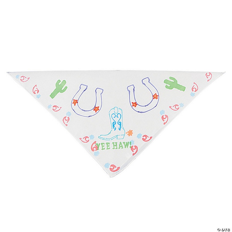 19 x 19 Bulk 48 Pc. DIY Craft White Polyester Bandanas