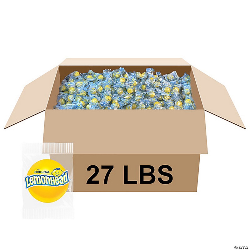 27 lbs. Bulk 1600 Pc. Original Lemonhead Sour Hard Candies