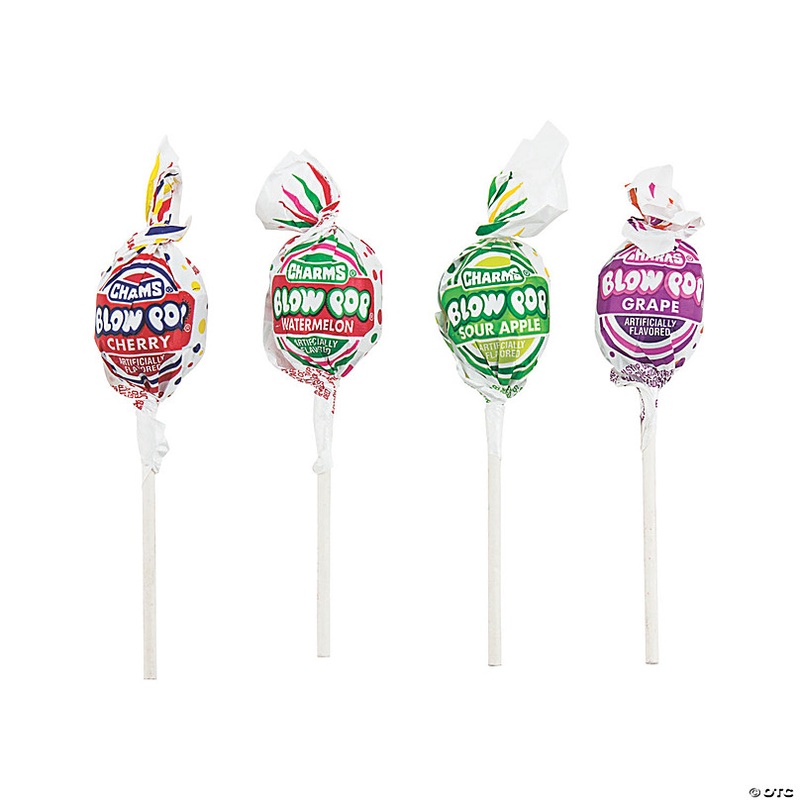 33 Lb. Bulk 594 Pc. Charms Assorted Flavor Blow Pops Case