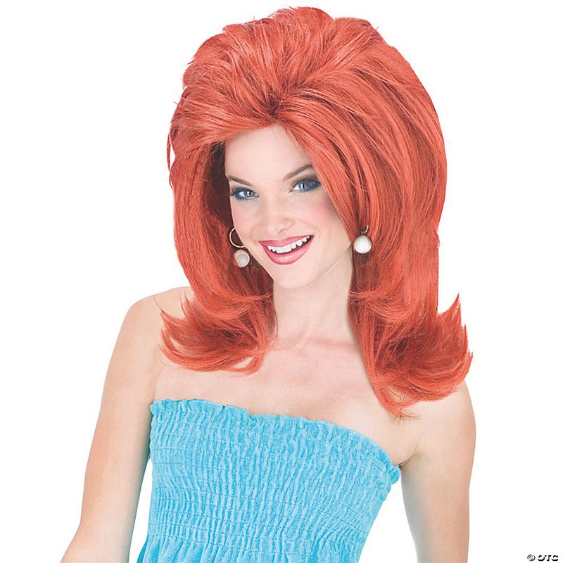 Adults Shoulder Length with Teased Top Wig