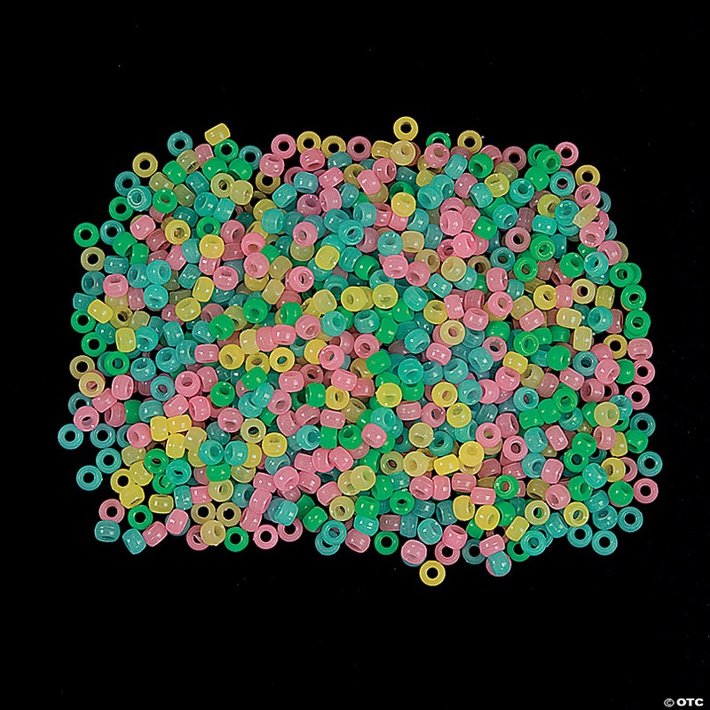 Bulk 1800 Pc. 6mm Glow-in-the-Dark Pony Beads