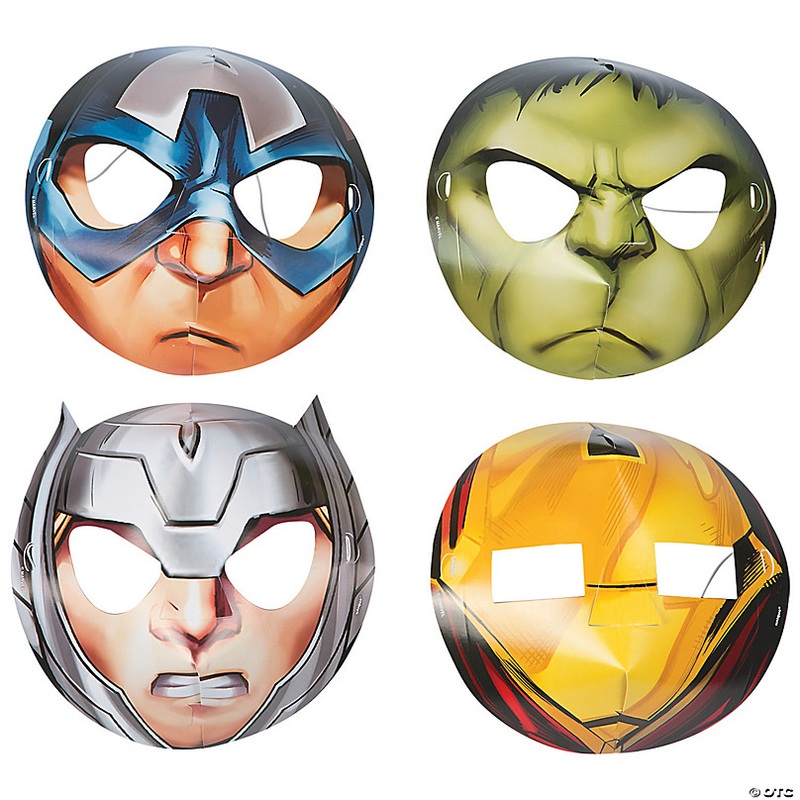 Children's Avengers Assemble Masks - 8 Pc.