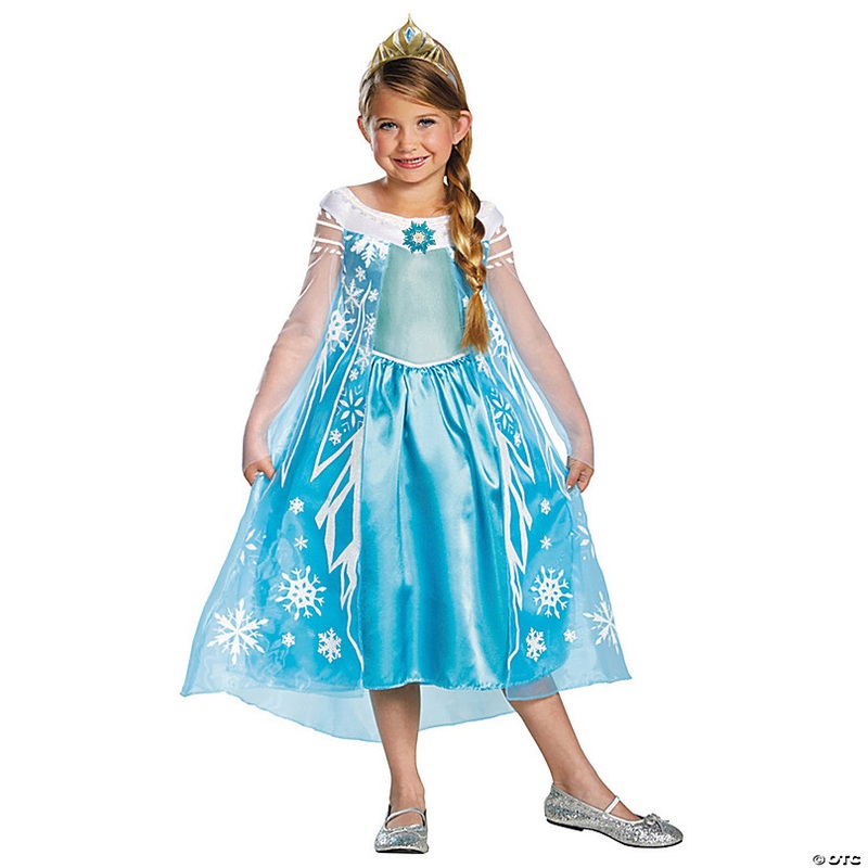 Girls Deluxe Frozen Elsa Costume