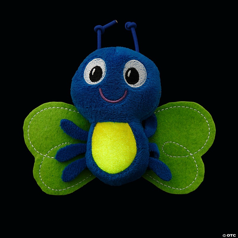 Glow-in-the-Dark Stuffed Fireflies - 12 Pc.