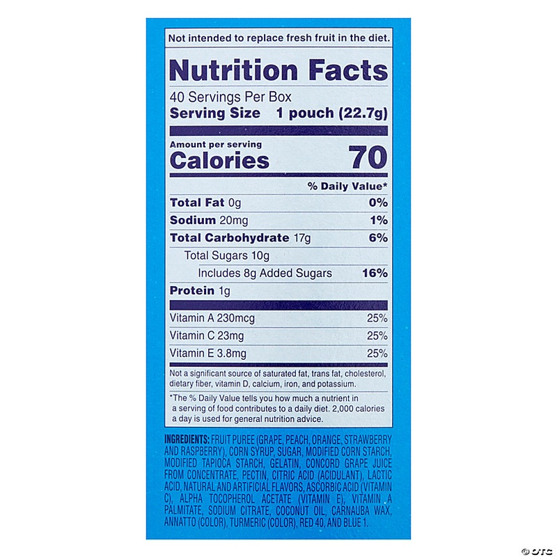 11 oz. Welchs Fruit Snacks Fruit Shapes & Flavors - 40 Pc.