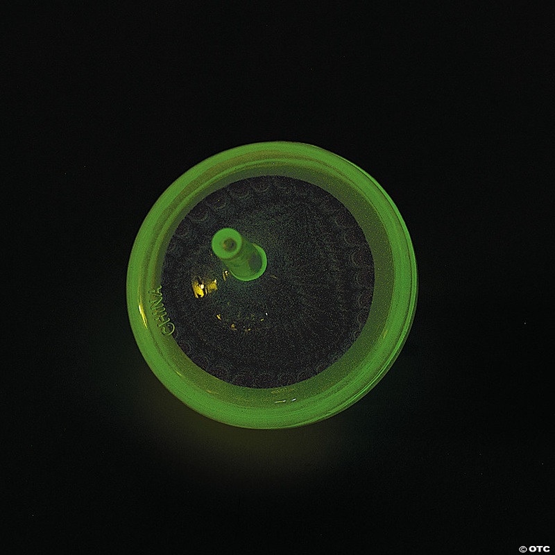 2 Glow-in-the-Dark Tie-Dyed Plastic Spin Top Toys - 12 Pcs.