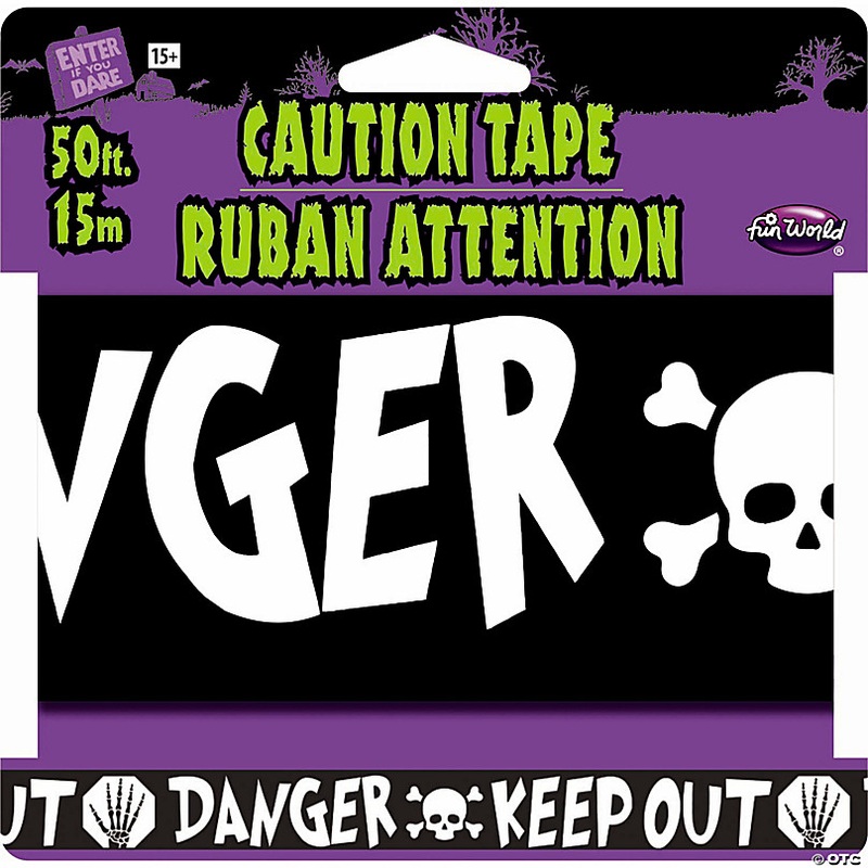50 Ft. Black & White Danger Keep Out Caution Tape