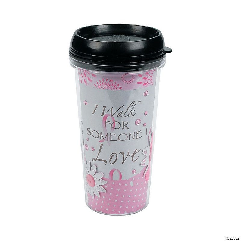 6 3/4 16 oz. DIY White BPA-Free Plastic Travel Mugs with Lid - 6 Ct.