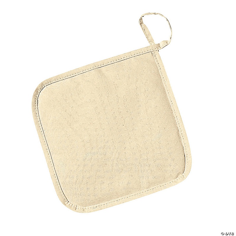 7 3/4 DIY Design Your Own Canvas Pot Holder Crafts - 12 Pc.