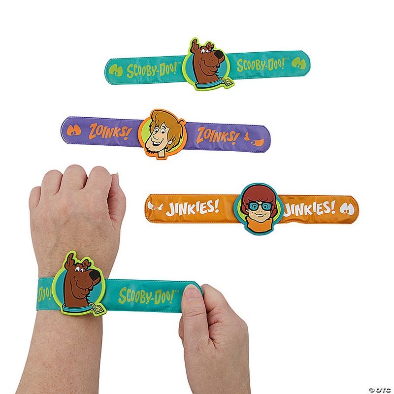 8 3/4 x 1 1/4 Scooby-Doo! Slap Bracelets with Charm - 12 Pc.