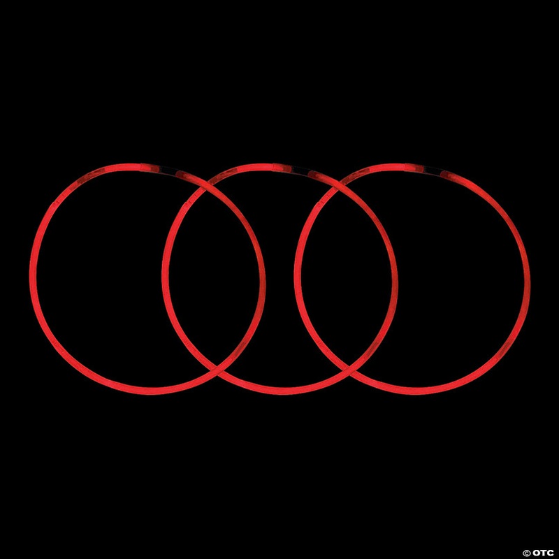 Bulk 50 Pc. Red Glow Necklaces