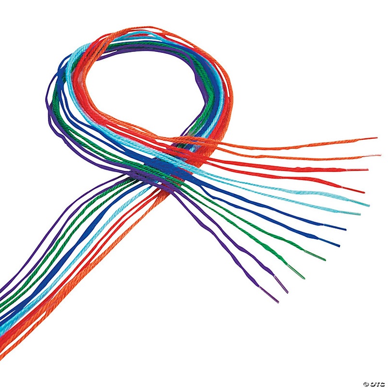 Bulk 72 Pc. Bright Tipped Lacing Yarn