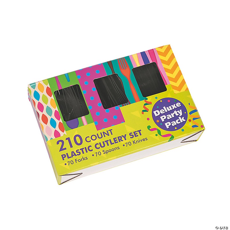 Bulk Black Plastic Cutlery Set