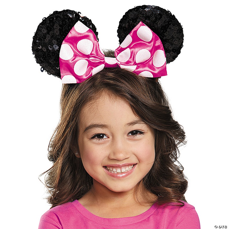 Girl's Pink Minnie Mouse Sequin Ears