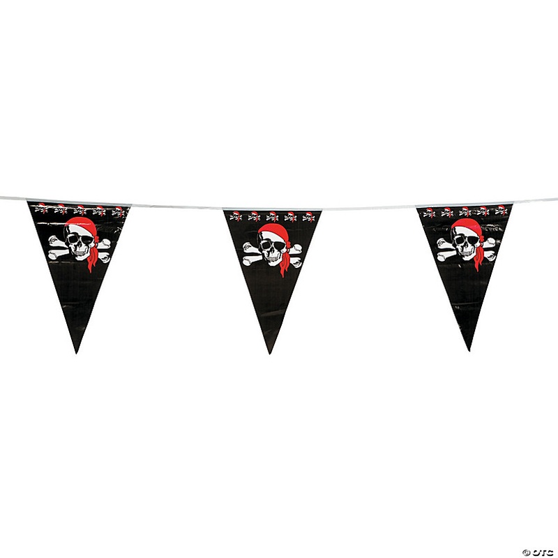 Pirate Plastic Pennant Banner