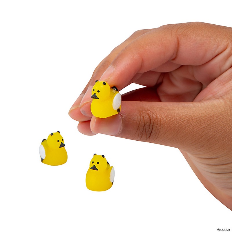 1/2 Micro Yellow & Black Bee Rubber Ducks - 24 Pc.