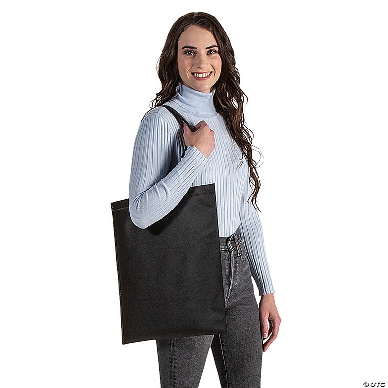 15 x 17 Large Black Tote Bags - 12 Pc.