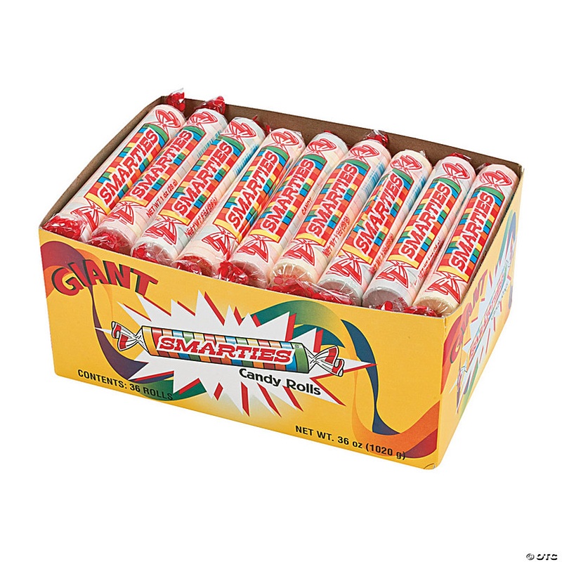 2 lb. 4 oz. Giant Smarties Fruit-Flavored Hard Candy Rolls - 36 Pc.
