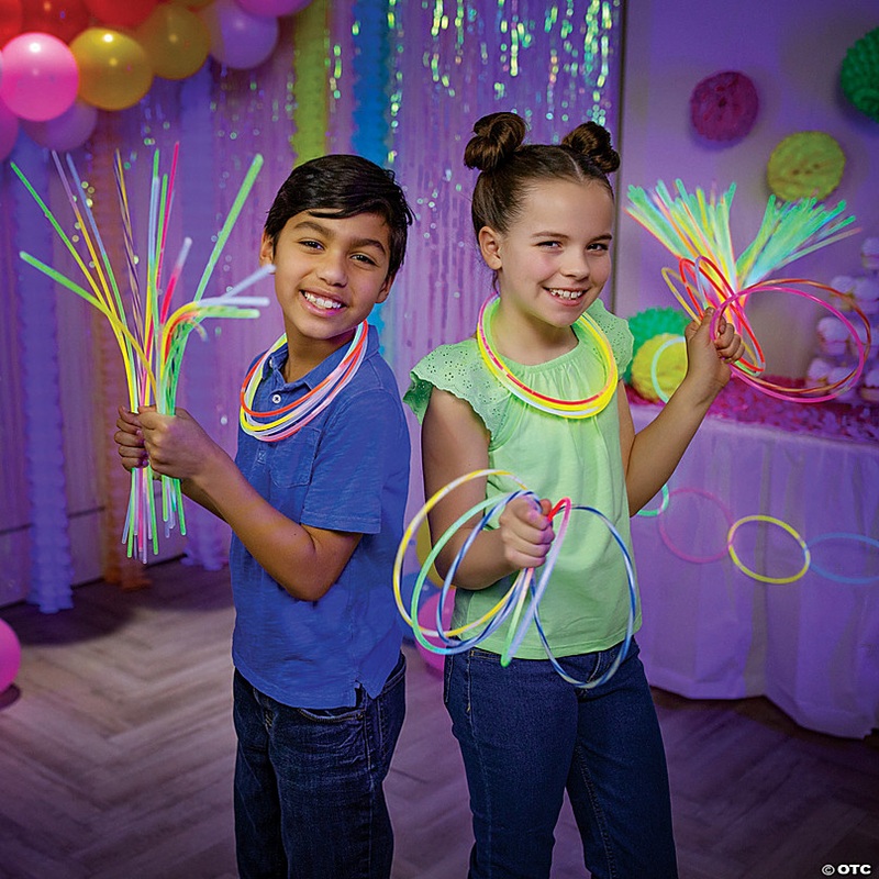 22 Bulk 1000 Pc. Bright Neon Colors Glow Necklace Assortment